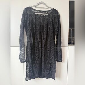 Guess Elegant Black Lace Dress